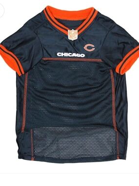 NFL Chicago Bears Navy and Orange Short Sleeve Jersey, Bear DOWN Pups!